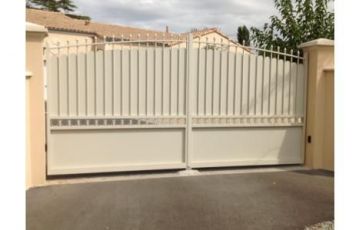 Portail CORFOU beige Aluminium