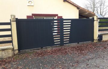 Portail coulissant aluminium ral 7016