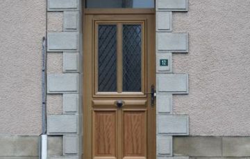 Porte d’entrée en bois Exotique modèle CEBACO